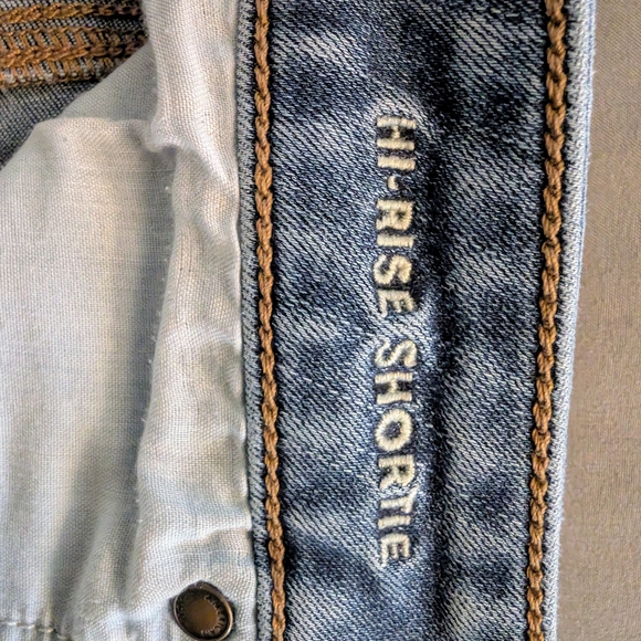 American Eagle Outfitters Women's Size 14 High Rise Shortie Denim Shorts - Picture 3 of 5